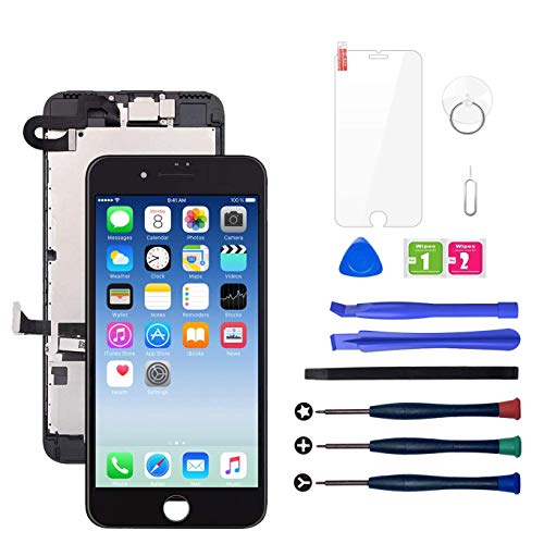 LWMTT Pantalla Tàctil LCD para iPhone 8 iPhone SE 2020 Negro– Táctil Reemplazo Digital Conjunto Completo Recambio Herramientas para la Reparación, Vidrio Protector