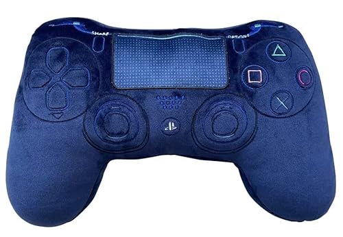 Lyo Mega - Cojín con Mando PS4, para Gamer y Apasionado, Material Ultra Suave, Agradable de apretar, tamaño 40 x 35 cm, Licencia Oficial Sony Playstation, Azul