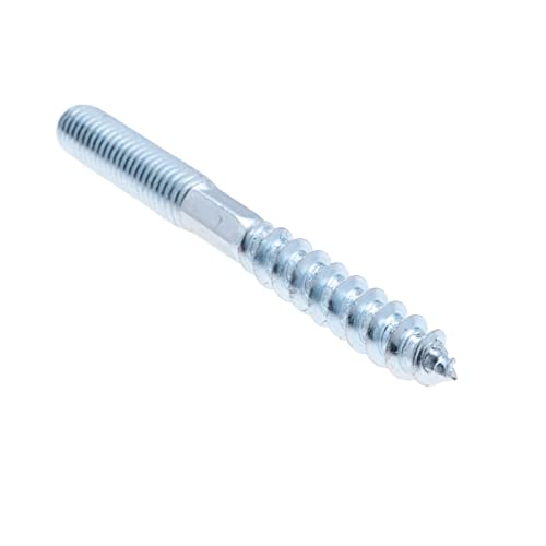 M10x80mm Pernos de Suspensión Torx, Tornillos de Doble Roscados, Pasadores Roscados, Sujetador con Hexagonal y T25, Tornillo de Pared, Zincado Perno Métrico y Tornillo para madera (10 piezas)