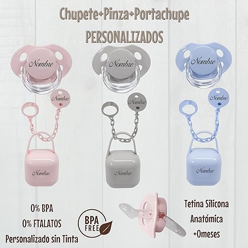 Mababyshop Happy Animals Deluxe, Cesta Regalo Bebé, Canastilla Personalizada para Recién Nacido con Mantay Peluche, Chupete Personalizado y Cosas para Bebes (Ovejita Rosa)