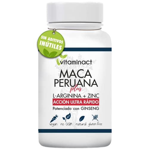 Maca Negra Andina Plus XXL Dosaje muy alto 1000000 mcg Por Dià – Potenciado Con Ginseng + Arginina + Zinc + Vitaminas B9,B6,B12,C -Para Hombre y Mujer - Reduce Cansancio Y Fatiga