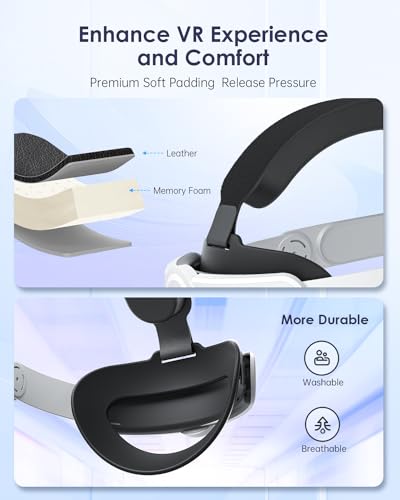 Maecker VR Correa para la Cabeza Compatible para Quest 3 Accesorios para Quest 3 Repuesto de Correa Elite Estable y cómodo