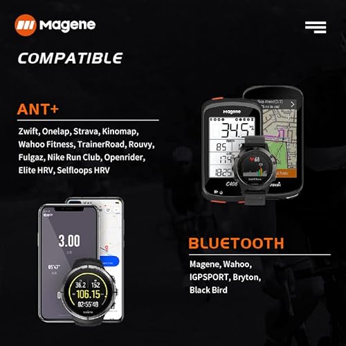 Magene H64 Monitor de Frecuencia Cardíaca Nueva Versión, Correa de Pecho con Sensor de Frecuencia Cardíaca, Protocolo Ant+/Bluetooth, Compatible con Aplicaciones iOS/Android