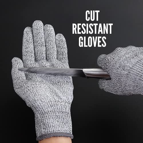 MAGIC SELECT Guantes Anticorte de Cocina Seguridad Nivel 5 y Material de Grado Alimenticio. Par de Guantes de Trabajo Jardinería y Carpintería, Resistentes a Cortes para Protección de las Manos.