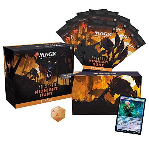 Magic The Gathering Bundle de Innistrad: Cacería de Medianoche, 8 Sobres de Edición Y Accesorios (Versión en Inglés)