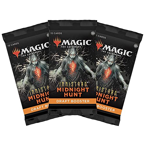 Magic The Gathering Conjunto de 3 Sobres de Draft de Innistrad: Cacería de Medianoche, de (Versión en Inglés) (C97570000)