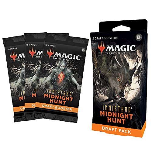 Magic The Gathering Conjunto de 3 Sobres de Draft de Innistrad: Cacería de Medianoche, de (Versión en Inglés) (C97570000)