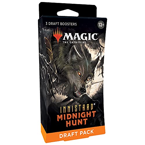 Magic The Gathering Conjunto de 3 Sobres de Draft de Innistrad: Cacería de Medianoche, de (Versión en Inglés) (C97570000)