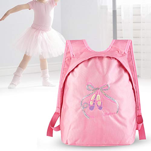 MAGT Mochila de Baile de Ballet, Mochila de Baile de Ballet para niñas Lindas Mochila Deportiva con Hombro para niños para el Curso de Entrenamiento de Baile(Rosado)