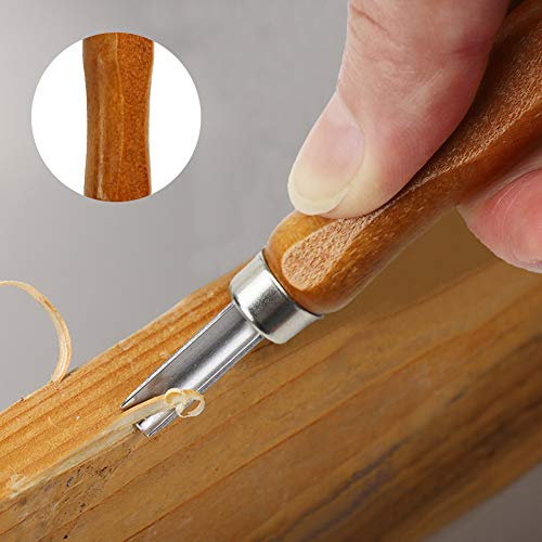 MAIKEHIGH 14Pcs Kit de herramientas de talla de madera - Cinceles de talla profesional Cuchillo Mango para esculturas de bricolaje Expertos de carpinteros Principiantes con cubiertas protectoras