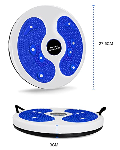 MAIKEHIGH Twist Cintura Torsión Disc, Fitness Disco Torsión Con correa de Mano Multifuncional Masaje Suela para pies Disco Cintura Giratorio Para Ejercicios de Cadera y Cintura