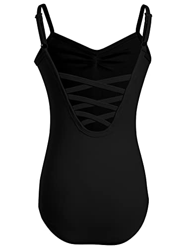 Maillot Ballet Danza Niñas con Correas Ajustables, Leotardos de gimnasia con estilo camisola, Maillot Ballet para para niñas mujeres