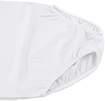 Maillot Ballet Niña de Manga Larga y Cuello Redondo, Maillot Danza Niña para Bailarina Gimnasia, (Blanco, 4 años)