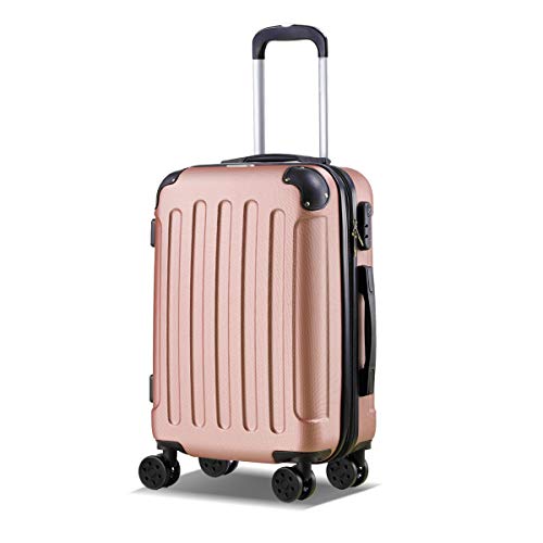 Maleta de Cabina 4 Ruedas Dobles Giratorias Viaje Semirigida, 20" (40 L), Maleta Pequeña, Equipaje de Mano, Trolley 4 Ruedas Dobles