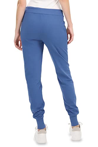 Malito 8021-G - Pantalones deportivos para mujer con aspecto clásico | Pantalones deportivos en colores lisos | holgados para bailar | Pantalones de chándal, azul vaquero, S