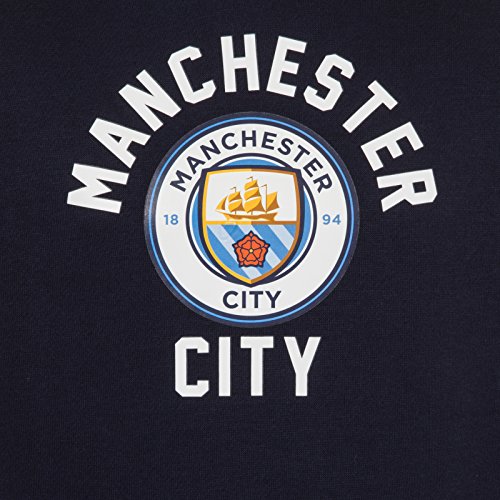 Manchester City FC - Sudadera oficial con capucha y escudo del club - Para hombre - Forro polar - S