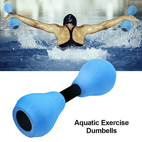 Mancuernas de Espuma para Aquagym, Juego de 2 Mancuernas Acuáticas, Mancuernas de Agua Flotantes, Mancuernas de Espuma EVA para Ejercicios en Piscina, Culturismo, Fitness, Bajar de Peso