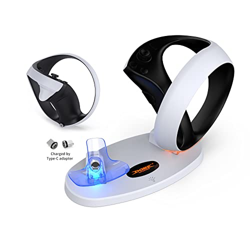 Mando de Carga con Luz para PS VR2, Estación de Carga Soporte Anticaídas para PS5 VR2 VR Mango Gafas Accesorios