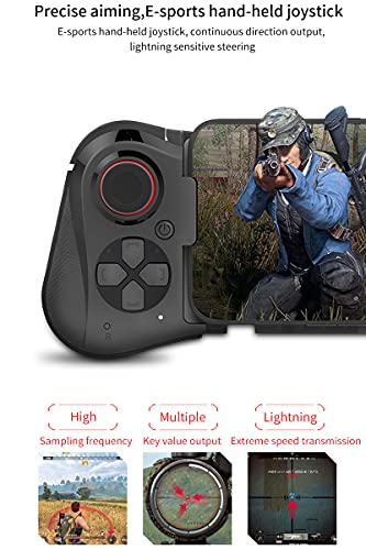 Mando de juego inalámbrico para iPhone, Megadream MFi Mobile Bluetooth Gamepad Joystick para iOS/Android, compatible con iPhone 14/13/12 Pro Max, Samsung Galaxy, Xiaomi, OPPO Direct Play(Blcak)