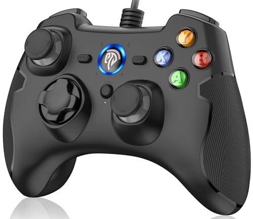 Mando PC Gamepad PC, [Regalos Originales] EasySMX Mandos PS3, Controller PC PS3, Controlador PC PS3, Joystick con Doble Vibración, Trigger Compatible con Windows/PS3/Android TV Box