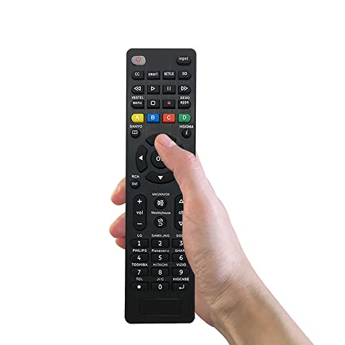 Mando Universal TV para Samsung, Vizio, LG, Sony, Panasonic, Smart TV, HAIER, Toshiba, Philips, TCL, Hitachi, Hisense - con 3D, Netflix, Botones APPS