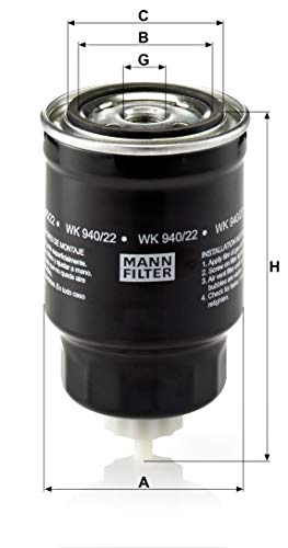 MANN-FILTER Filtro de Combustible WK 940/22 – Para automóviles