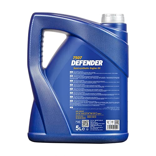 MANNOL 10256600500 Defender 10W40 SL/CF - Aceite semisintético para Motor, 5 l