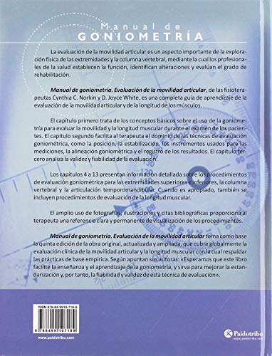 Manual de goniometría. Evaluación de la movilidad articular (Medicina)