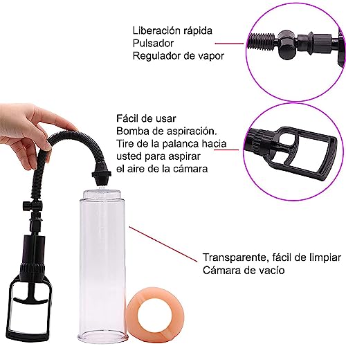 Manual Tecnología Crecimiento masculino Hombres Dispositivo Entrenamiento Male Alargador Tamaño Bomba de Vacio Incrementar Incrementar Ampliar Largo Larger Manguito -gm10