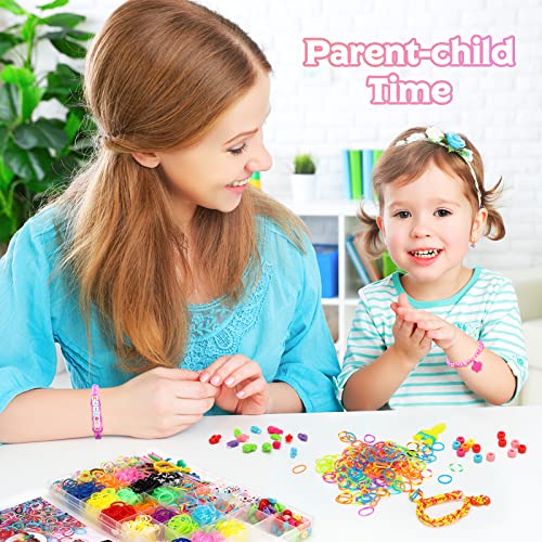 Maomaoyu 2500 PCS Kit de Gomas para Hacer Pulseras, 32 Colores Kit de Pulseras Gomas de Bricolaje Manualidad, Gomitas Elásticas para Hacer Pulseras, Regalos para Niñas 5-12 Años