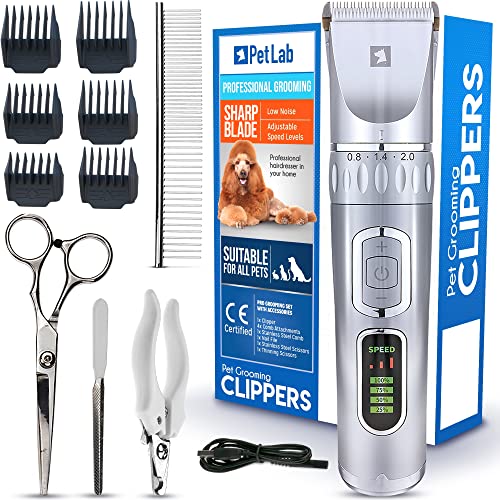 Maquina Cortar Pelo Perros Profesional Cortapelos Perros Esquiladora Perro Corta Pelo para Perro Maquina de Pelar Perros Cortapelo Perro Cortador de Pelo para Perros Gatos Mascotas Dog Clippers