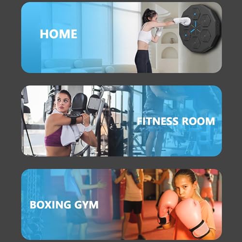 Máquina De Boxeo Musical Montada En La Pared equipo de entrenamiento de boxeo Intelligente, Boxing Training Devices con guantes, Connessione Bluetooth para entrenamiento en casa y regalo ( Tamaño : Ma