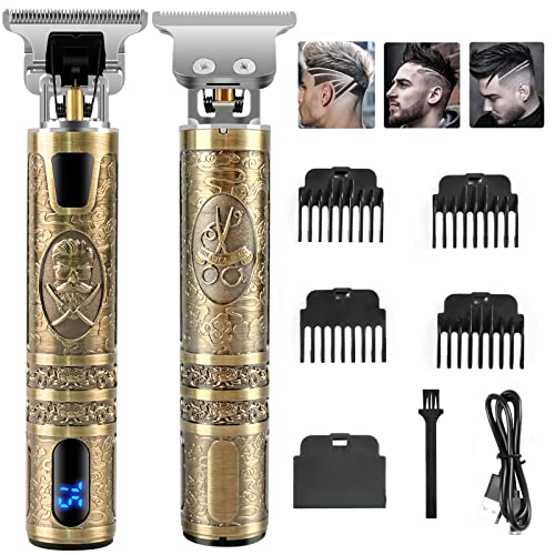 Máquina de Cortar Pelo Profesional, Cortapelos inalámbrico Hombre Cortador de Pelo Recargable con Hoja T, Recortadora de Barba con 4 Peines-guía para Uso de Hogar y Peluquería