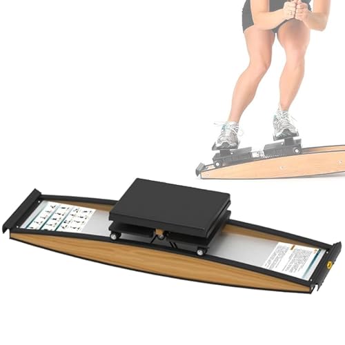 Máquina De Esquí Simulada, Juego De Herramientas De Entrenamiento De Fuerza Y ​​Equilibrio En Interiores, con Bastón, Resistencia Libremente Ajustable De 0 a 100 Kg, para Entrenamiento De Cintura