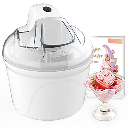 Maquina Hacer Helados 1,5L Máquina para Hacer Helados Maquina de Helados Profesional Sorbete y Yogur Congela en 30 Minutos, Maquina Helados Soft