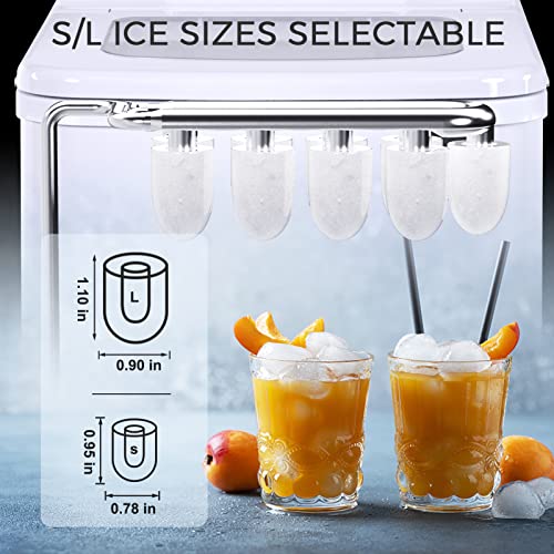 Maquina Hielo FOOING Maquina de Hielo lista en 6 minutos Máquina para hacer hielo de 2 litros con función de autolimpieza Pantalla LED Maquina de Hielo Casera Maquina de Hielo Pequena