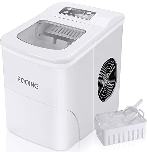 Maquina Hielo FOOING Maquina de Hielo lista en 6 minutos Máquina para hacer hielo de 2 litros con función de autolimpieza Pantalla LED Maquina de Hielo Casera Maquina de Hielo Pequena