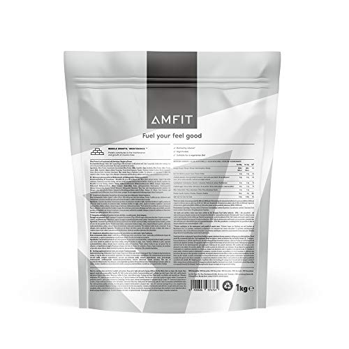 Marca Amazon - Amfit Nutrition Proteína de Suero Lácteo, Sabor Frambuesa, 33 porciones, 1 kg (Paquete de 1)