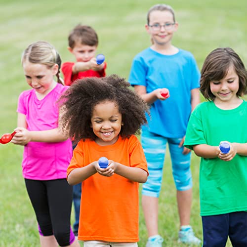 MarckersHome Juego de el día Deportivo, Saco de Carreras con Huevos y cucharas, diversión, orientación Familiar Jardín al Aire Libre