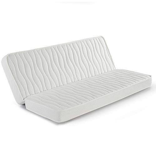 marckonfort Colchón Clic clac 130x190 para Sofa Cama, 13 cm de Altura, Tela Strech con Ribete de Seguridad