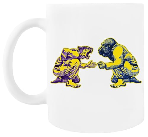 Martial Arts - Way Of Life #1 - Tiger Vs Gorilla - Taza De Café Blanca Taza De Té De Cerámica