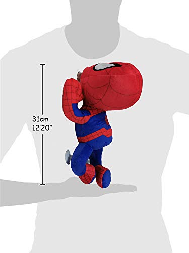 Marvel - Peluche Spiderman trepador con ventosas 12'60"/32cm Calidad Soft