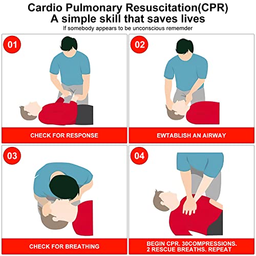 Máscara de respiración para llavero, máscara de primeros auxilios para adultos y niños, máscara de bolsillo para primeros auxilios o entrenamiento AED (30) (negro)