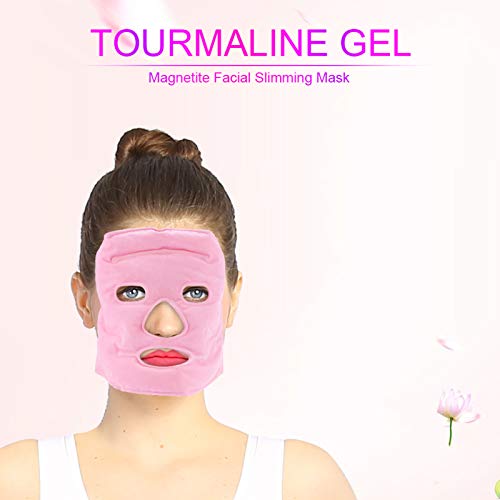 Mascarilla Magnética, Gel de Turmalina Imán Mascarilla Facial Adelgazante Masaje de Belleza Mascarillas Cara Delgada Quitar Bolsa