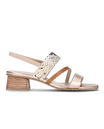 MASCARÓ - Cannes Sandalias de lujo - Calzado de verano de diseño (Marrón - 39)