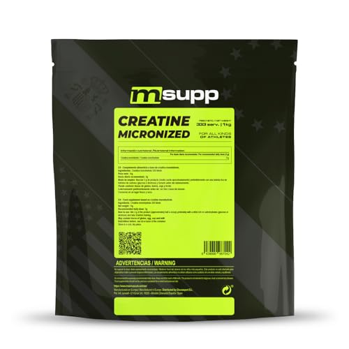 MASMUSCULO - MM Fit Line - Creatina Micronizada en Polvo - Bolsa de 1 Kg - Recuperador Muscular - Aumenta Masa Muscular - Mejora Rendimiento Físico - Reduce la Fatiga - Sabor Neutro