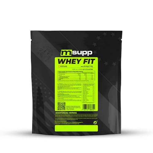 MASMUSCULO - MM Fit Line - Proteína Whey - Proteína Suero de Leche - 1 kg - Recuperador Muscular - Mejora el Rendimiento Físico - Aumenta la Masa Muscular - Sabor Plátano