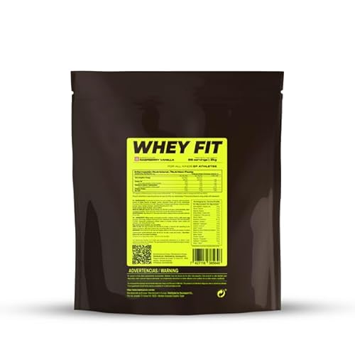 MASMUSCULO - MM Fit Line - Whey FIT - Proteína Whey - Proteína Suero de Leche - 2 kg - Bolsa para 2 Meses - Regeneración Muscular - Mejora Rendimiento - Frambuesa y Vainilla