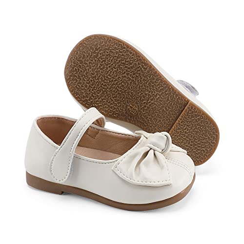 MASOCIO Merceditas Niña Manoletinas Zapatos Niñas Colegio Escolares Bailarinas Calzado Princesa Fiesta Talla 27 EU Beige