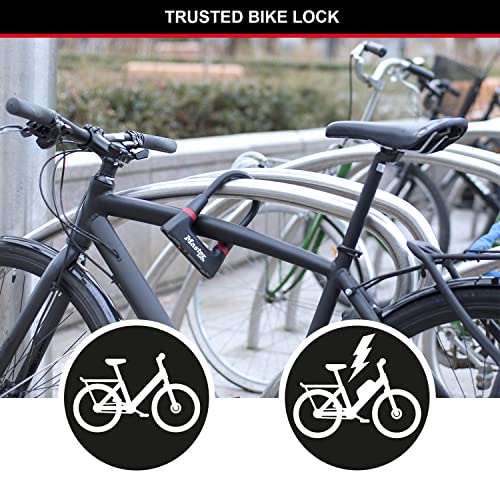 MASTER LOCK 8278EURDPRO Candado U, Llave, Antirrobo Certificado, Electrica, Bicicleta Montaña, Unisex-Adult, Negro, Medium